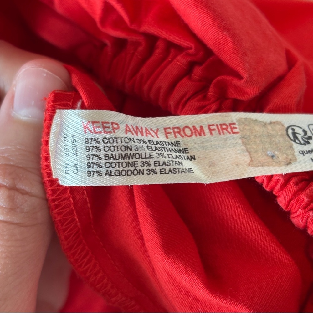 Free People womens red bubble dress casual Carmen Tee Midi Dress Size medium - Picture 15 of 15